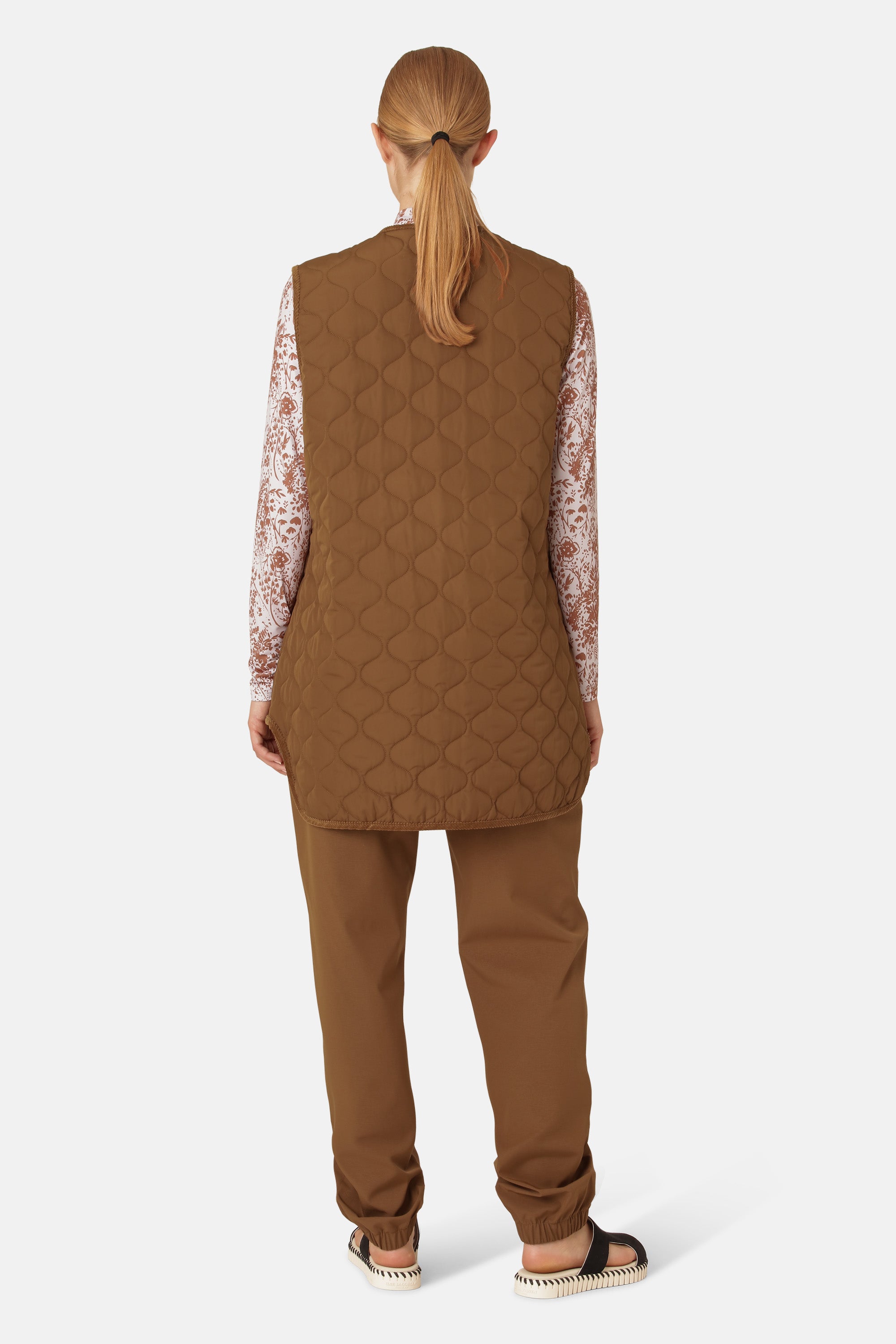 Ilse Jacobsen Hornbæk Outerwear Quilt Long Vest Vest 228 Walnut